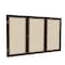 Ghent Enclosed Bulletin Board, 3 Door, Fabric, Walnut Frame, 3 ft H x 6 ft W, Beige PN33672F-90 - alternate 1